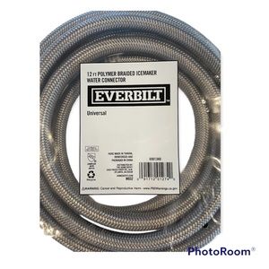12ft Polymer Braided Icemaker Water Connector